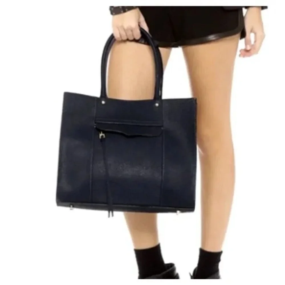 Rebecca Minkoff Bag Black Tote MAB Medium Saffiano‎ Leather Tote Luxury Chic